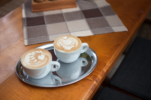 Latte art cappuccino